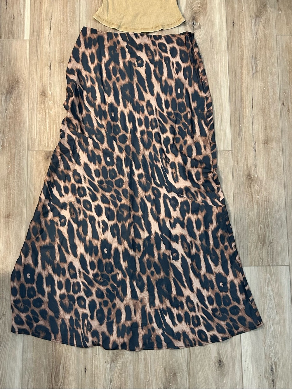 Micas Leopard Print Maxi Skirt - Brown/Black